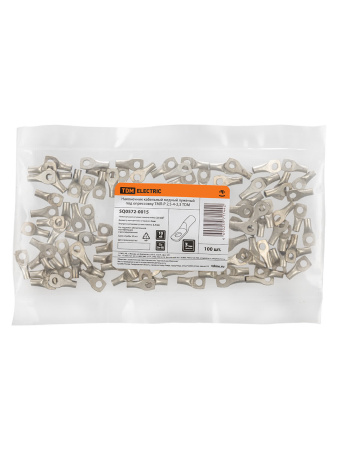 Наконечник кабельный медный луженый под опрессовку ТМЛ-Р 2,5-4-2,3 TDM