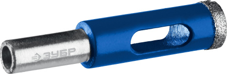 Сверло алмазное трубчатое для дрели d 16 мм по керамике и стеклу, Р60, трехгр хвостовик, Профессионал ЗУБР