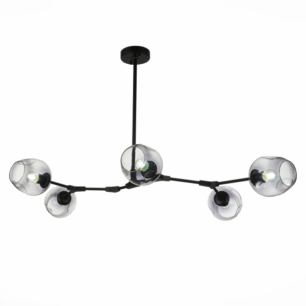 Светильник подвесной Черный/Дымчатый E27 5*40Вт SLE154843-05 EVOLUCE