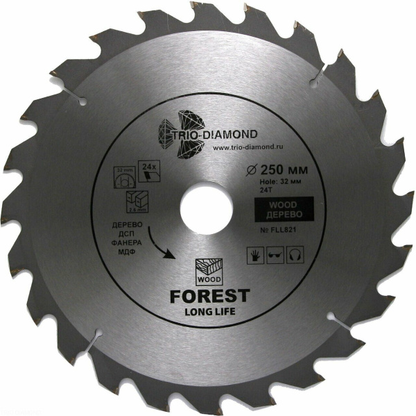 Диск пильный 250*32*24Т FLL821 Trio-Diamond