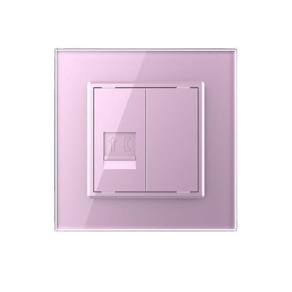 Розетка телефон Розовая Livolo