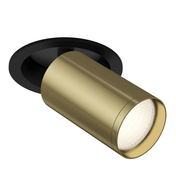 Встраиваемый светильник 1*GU10 10Вт Черный и Латунь IP20 FOCUS S C048CL-1BBS Technical