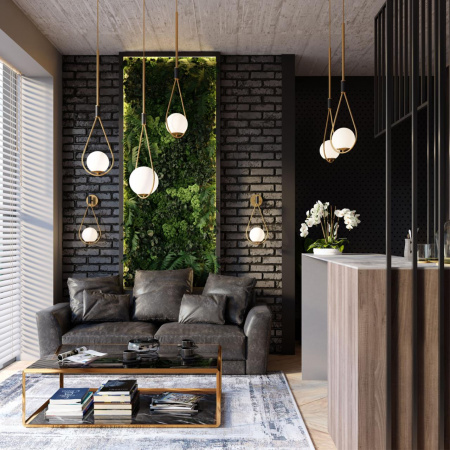 Подвес E14 1*40W FLARI золтой/черный/белый ODEON LIGHT