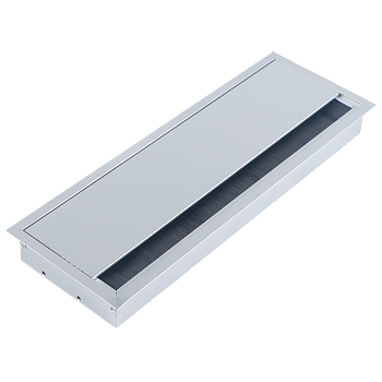 Donel Кабельный громмет (лючок) в стол, 286*101мм, цвет: серебро