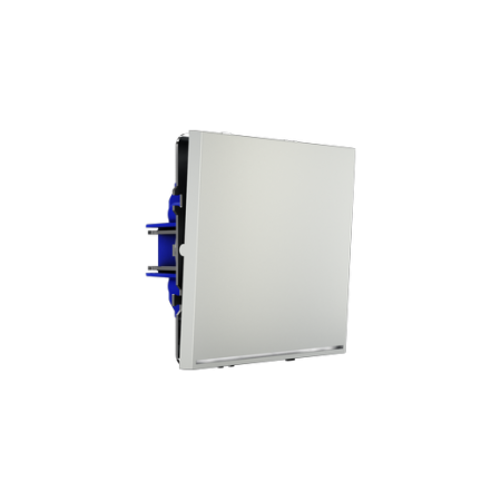 Проходной переключатель встраиваемый Voltum S70 одноклавишный с подсветкой 10А, (сталь)