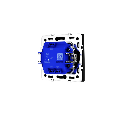 Проходной переключатель встраиваемый Voltum S70 одноклавишный 10А, (черный матовый)