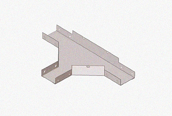 Лоток тройниковый глухой ОТГ 100х65 У3, окрашенный, S1,0