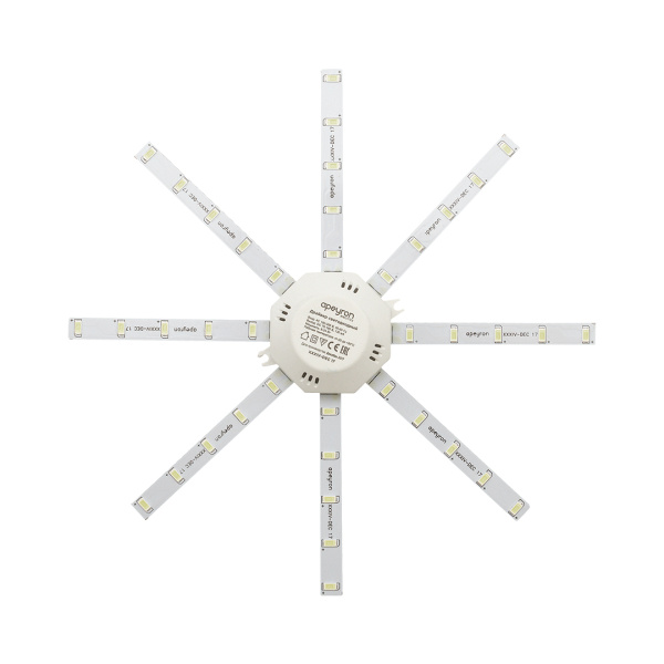12-09 Комплект светод. линеек "Звездочка" для н/п свет-ка 220В,16Вт, smd5730, IP30,1200Лм, 3000К,Ø220мм APEYRON