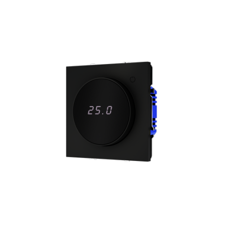 Терморегулятор электронный Voltum S70 с индикацией и датчиком, для теплого пола, (черный матовый)
