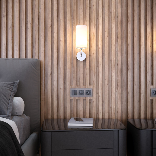 Acrylic Рамка на 3 поста графит Werkel