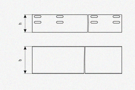 Лоток глухой ЛМГ 75х65х3000 УТ1,5, оцинкованный лист, S1,0