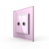 Розетка ТВ двойная Розовая Livolo