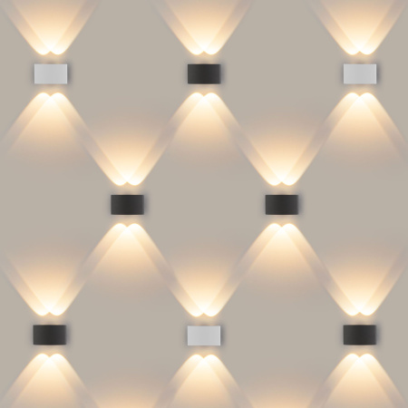 Уличный настенный светодиодный светильник 4Вт 3000К серый IP54 1555 TECHNO LED Twinky double Elektrostandard