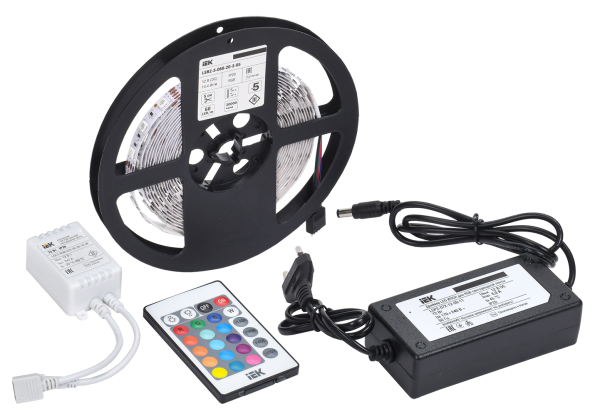 Комплект светодиодной подсветки "Сделай сам" (лента LED 5м LSR-5050RGB60-14,4-IP20-12В + драйвер + к