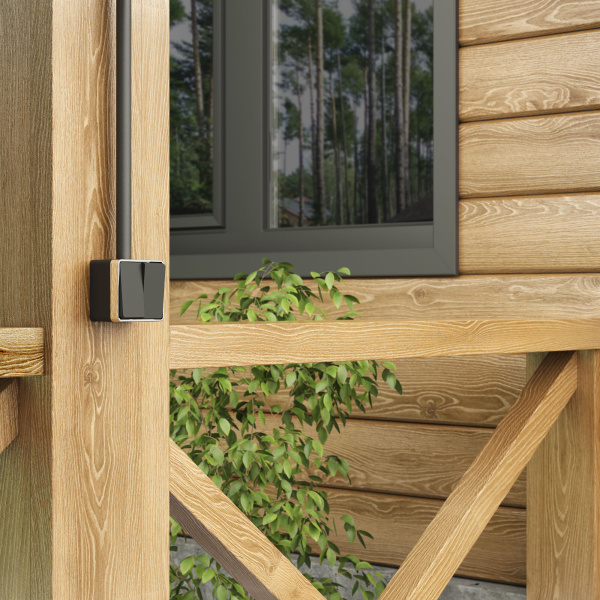 Выключатель двухклавишный влагозащищенный (черный/хром) Gallant A ОУ IP44 Werkel