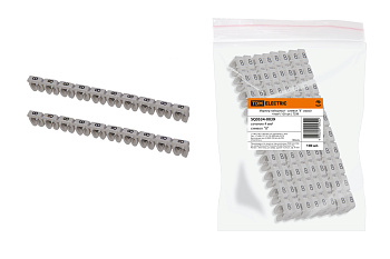 Маркер наборный - символ "8" серый 4 мм2 (100 шт.) TDM