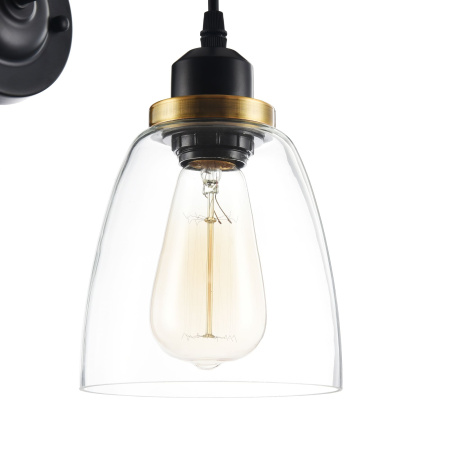 Бра 1*E27 60Вт Черный IP20 Louise FR4167-WL-01-BL Freya