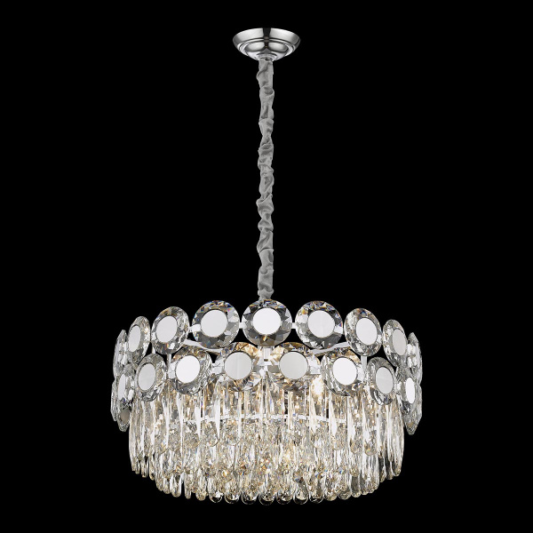 Люстра подвесная Хром/Прозрачный E14 12*40Вт WE134.12.103 WERTMARK