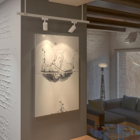 Трековый светильник для однофазного шинопровода 1*GU10 белый IP20 Splay (a047373) Elektrostandard