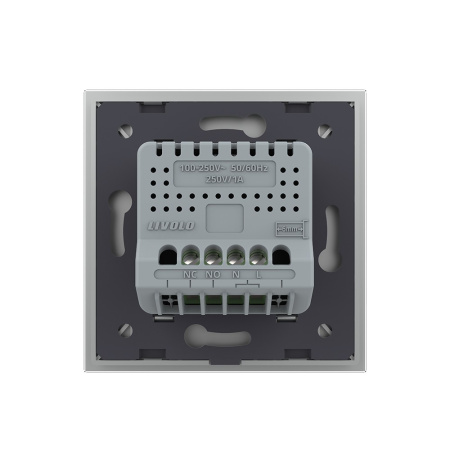 Розетка электрическая + USB type-C с блоком питания 18W Livolo 1 пост Серая VL-C7CTF16A.UC18W-2IP