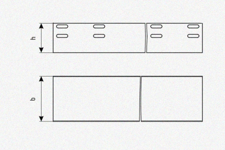 Лоток глухой ЛМГ 60х40х3000 УТ1,5, оцинкованный лист S1,5