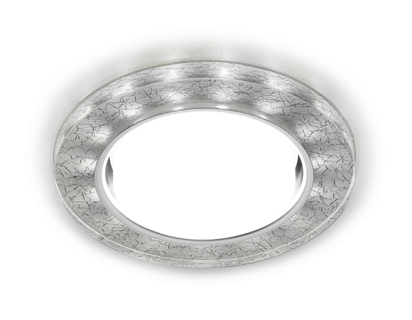 Встраиваемый точечный светильник со светодиодной лентой G248 W/CH белый/серебро GX53+3W(LED WHITE) Ambrella Light