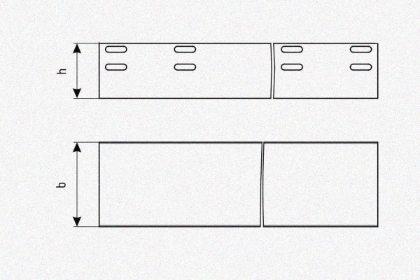 Лоток глухой ЛМГ 60х40х3000 УТ1,5, оцинкованный лист S1,5