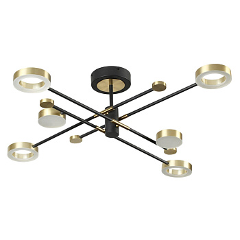 Потолочный св-к IP20 LED 55W 2615Лм DENZEL металл/черный с бронзой B ODEON LIGHT