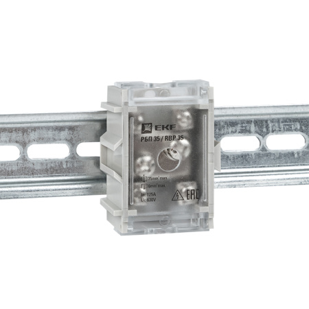 Распределительный блок проходной РБП 35 (1х35-4х6 мм2) 125/50А PROxima EKF