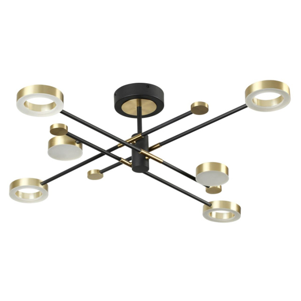 Потолочный св-к IP20 LED 55W 2615Лм DENZEL металл/черный с бронзой B ODEON LIGHT