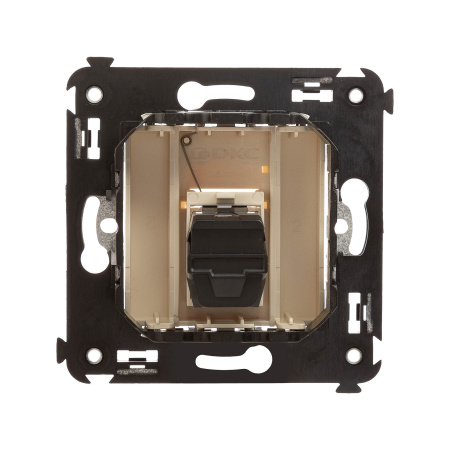 HDMI розетка одинарная в стену, тип А-А, "Avanti", "Ванильная дымка" DKC