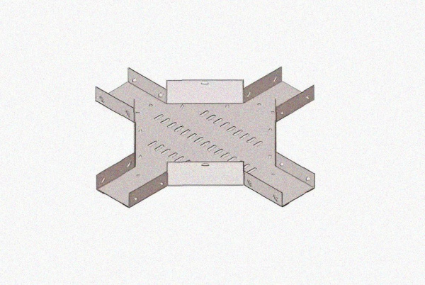 Лоток крестообразный замковый перфорированный КМЗ 200х100 УХЛ1, оцинкованный лист, S1,0