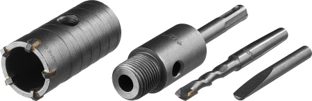 Коронка по бетону "Профессионал" с державкой SDS-Plus, 35 мм ЗУБР