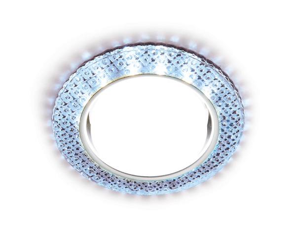 Встраиваемый точечный светильник со светодиодной лентой G296 CL/CLD хром/прозрачный GX53+3W(LED COLD) Ambrella Light