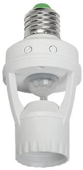 Датчик движения ДД-045 E27 60Вт 360град 6м IP20 белый IEK