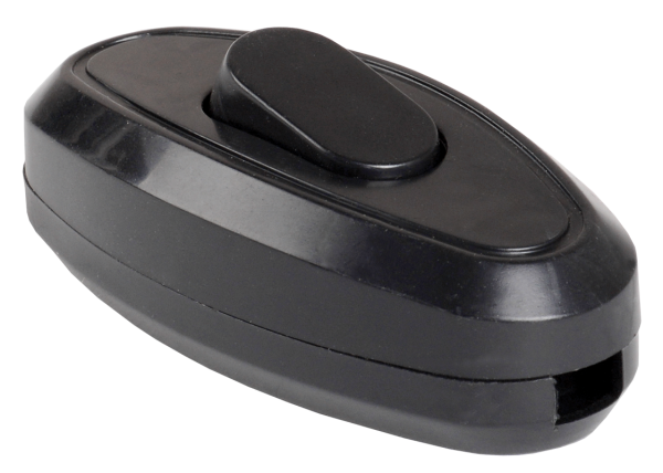 Выключатель 1-клавишный разборный для бра ВБ-01Ч черный IEK