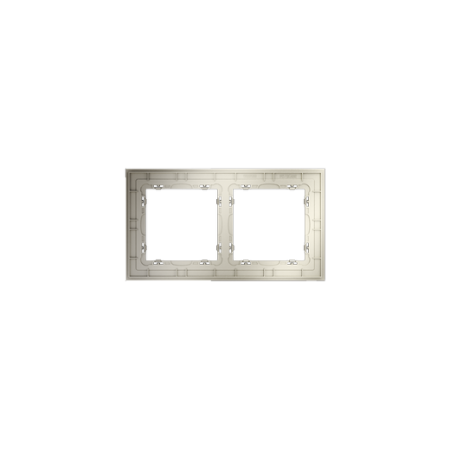 Рамка стеклянная Voltum S70 на 2 поста, (шелк, стекло)