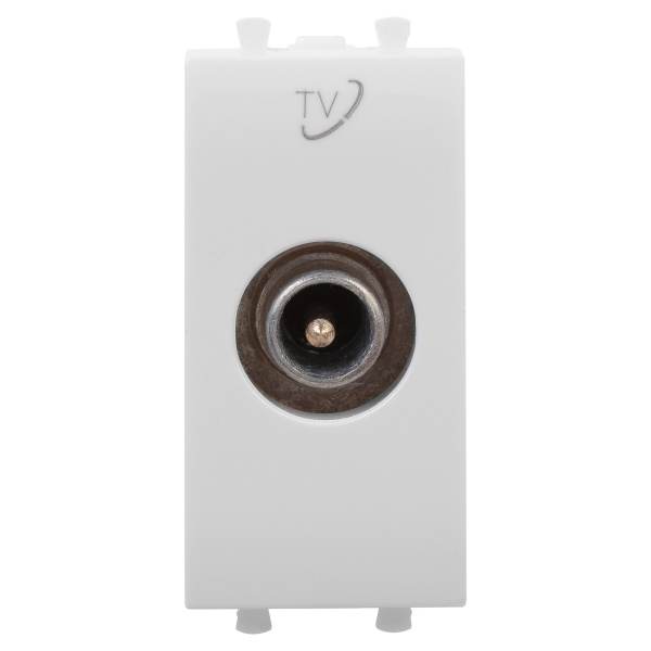 Розетка TV проходная модульная, "Avanti", "Белое облако", 1 модуль DKC