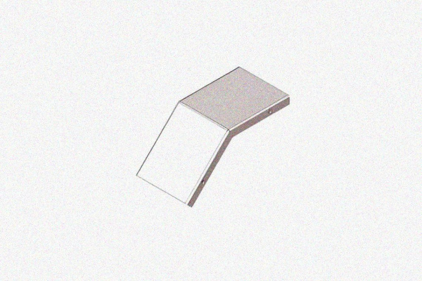 Крышка лотка замкового КЛСЗ 50х50-45 УХЛ1 для поворота трассы вниз на 45, горячее цинкование, S1,0