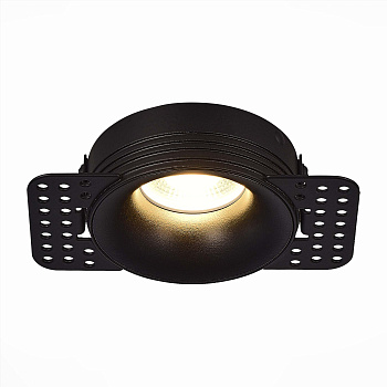 Светильник встраиваемый Черный GU10 1*50Вт IP20 D78xH30 165-265В Без ламп ST218.448.01 ST LUCE