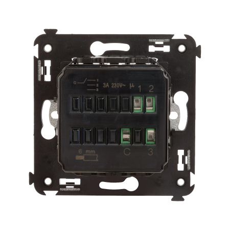 Механизм управления вентиляторами в стену, "Avanti", "Черный матовый" DKC