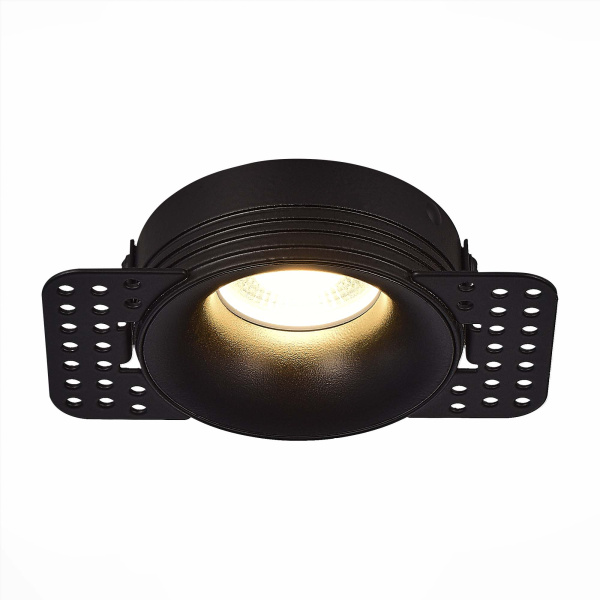 Светильник встраиваемый Черный GU10 1*50Вт IP20 D78xH30 165-265В Без ламп ST218.448.01 ST LUCE