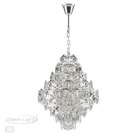 Люстра E14 10*40W TALERTI хром/прозрачный/стекло B ODEON LIGHT