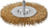 Профессионал. Щетка дисковая для дрели, витая латунированная стальная проволока 0,3мм, 100мм ЗУБР