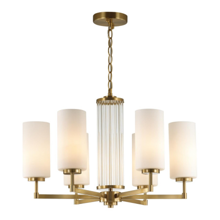 Люстра E27 6*40W KASALI матов.золотой/белый/стекло ODEON LIGHT