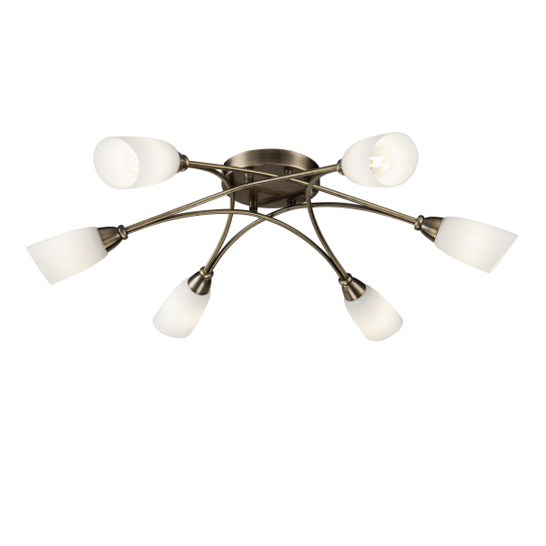 Потолочный светильник 6*E14 40Вт Бронза Антик IP20 Alice FR5021CL-06BZ Freya