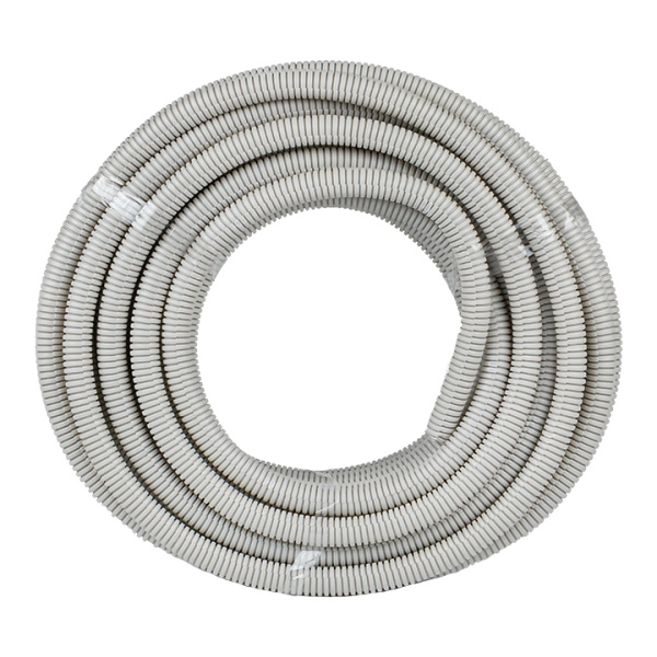 Труба гофр, ПВХ с протяжкой d25 мм (25 м) серая EKF-Plast
