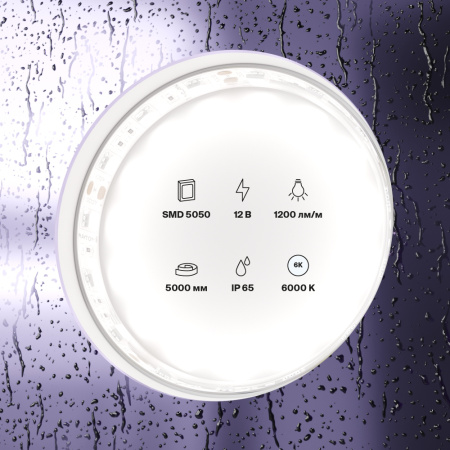 Лента светодиодная 12В 5050 14,4Вт/м 60LED/м 6000K 5м IP65 Technical Maytoni