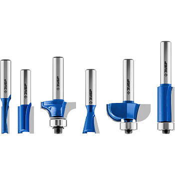 6шт, набор профильных фрез по дереву ЗУБР