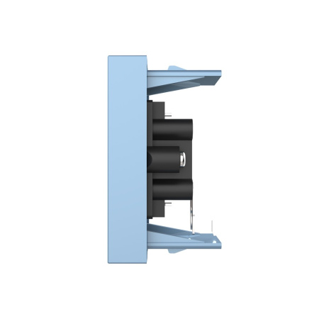 Розетка мультимедийная RCA аудио, цвет синий (механизм) Livolo